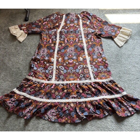 Matilda Jane Make Believe Intermission Dress Size L Large Floral Boho Teacher - Picture 6 of 6